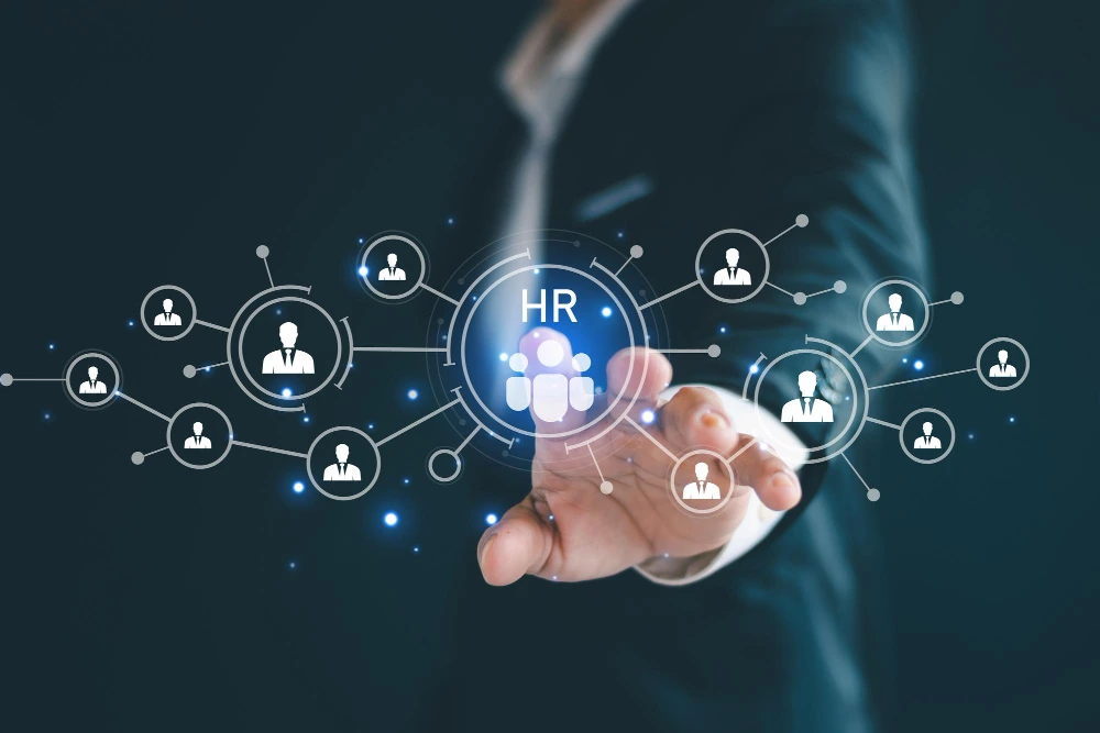 Cover image for blog on HR Technology, showing the use of tech in HR ops